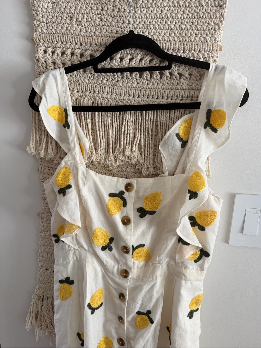 Anthropologie Red Carter Lemon Jumpsuit - Picture 4 of 7